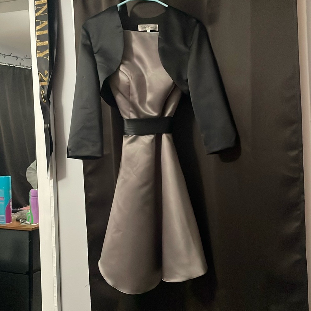 Symphony of Venus Gray evening dress